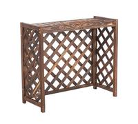 Conditioning Shell Blinds Wooden Air Conditioning Cover Outdoor Plant Storage Wooden Air Conditioner Cover Outdoor Air Conditioning Rack Frame Radiator Cover, for Outdoor or Balcony(Size:100X43X94Cm)