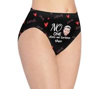 Condlin No One Does Me Better Than Underwear Personalized Boyfriend Husbans's Face Underpants Custom Photo Women Briefs Heart Valentine's Day Underwear Photo Boxer Briefs