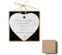 Condolence Acrylic Keepsake, Loving Sympathy Gift Heart Hanging Remembrance Gifts Condolence Bereavement Keepsake to Honor and Remember Loved Ones (B)