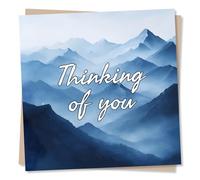 Condolences Card for Loss of Loved One - Blue Landscape, Beautiful - Thinking Of You - Sympathy For Daughter, Son, Child, Grandchild, Best Friend, Partner, Relative, Colleague