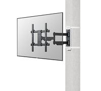 CondoMounts CLMTVA1144 Full Motion SMALL Pillar TV Mount | Gazebo TV Mount | Round & Square TV Post Mount | NO Drill | Holds 80lbs | Fits 32-in. to 70-in. TV | Fits 4-in. to 12-in. post | White Strap