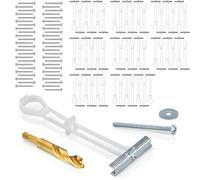 CondoMounts EDA1452 UNIVERSAL Wall Mounting Anchors | Steel Stud | NO Stud | Metal Stud Anchors | TV Mount Metal Studs | Holds 90lbs | Includes 50 Elephant Anchor Set & 1 Titanium Drill Bit