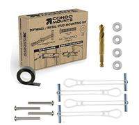 CondoMounts MSK9010 Steel Stud TV Mounting Kit | Wall Mount VESA Mount Screws, Anchors & Titanium Drill Bit | Heavy Duty TV Mounting Hardware Kit Supports 200lbs