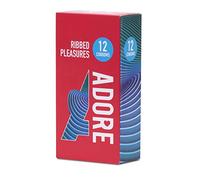 Condoms Adore CE Marked-Discreet Packaging & Free P&P - Safe/Flavours/Ribbed (Ribbed, 2 Packs (24 Condoms))