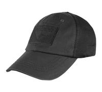 CONDOR ADJUSTABLE MESH BASEBALL CAP TACTICAL POLICE HAT 3 PATCHES BLACK