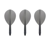 Condor Darts Flight Plain Clear Black Teardrop S