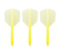 Condor Integrated Flight & Stem - Zero Stress - Small - Long Clear Yellow - 1 Set (3)