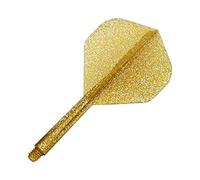 Condor Lame Glitter Dart Flight & Shaft System Standard Shape Short Gold - Integrated One-Piece Flight, Durable Molded Dart Flights, Professional Dart Accessory.