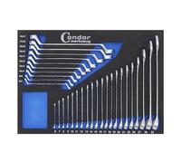 CONDOR Werkzeug 7303 Combination Spanner Set I 31 Pieces Foam Insert 3/3 SW 6-32 mm Ring Spanner Set Professional Tool for Workshop and DIY