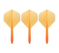 Condor Zero Stress Flight System In Standard Clear Orange| Dart Flights | Short Stem