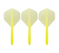Condor Zero Stress Flight System In Standard Clear Yellow| Dart Flights | Long Stem