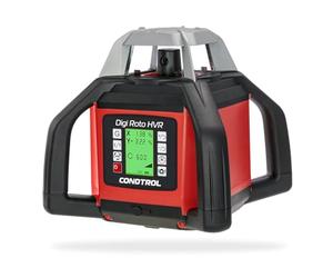 CONDTROL - DIGI ROTO HVR Red Rotating Laser - Range with Cell 600 m - Red Beam and Low Plumb Point - Delivered with Accessories - 2+1 Year Warranty