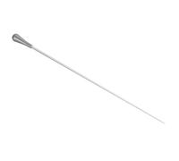 Conducting Baton | Lightweight Metal Baton for Orchestra/Choir/Marching Band | Balanced Conductor Wand for Stage Performances & Practice (Silver)