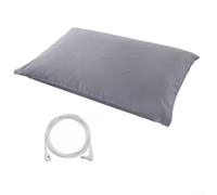 Conductive Grounding Pillowcase Made of Organic Cotton and Silver Blend with Earth Cable for Indoor Grounding Setup (20 * 30inch)