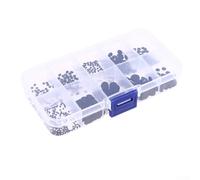 Conductive Rubber Pads Repair Kit, 500PCS Silicone Keypad Buttons in 10 Sizes (1.5-8mm Dia), for IR Remote, Gaming Consoles &