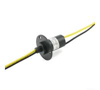 Conductive Slip Ring 2-Wire 15A 10 Million Revolutions Long Life for Wind Turbine Generator CCTV Robot PTZ - MW1215, 22mm OD, 45mm