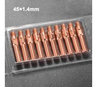 Conductive Welding Tips for MIG Torch, 10-Pack 45 mm x 8.8 mm Chromium Zirconium Copper Nozzles with M6 Thread, 0.8/1.0/1.2/1.4 mm Hole Si(1.4mm)