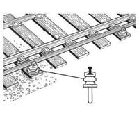 Conductor Rail Chairs, for Code 60 rail Peco IL-120
