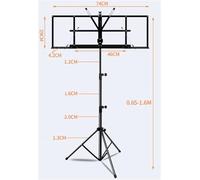 Conductor Stand Portable Sheet Music Stand Foldable Tripod Widen Spectrum Panel Music Stand Holder Book Stand