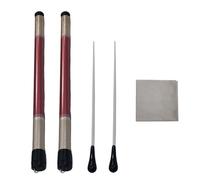 Conductor's Performance Ready Duo Pack: 2 Lightweight Fiberglass Batons with 2 Protective Carrying Tubes & Dusting Cloth, Essential Backup Set for Orchestra and Band
