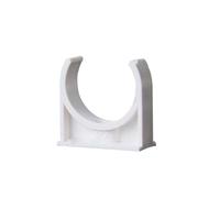 Conduit Clamp,Water Pipe Support U Type White PVC Tubing Holder Fitting Fixed Screws 5Pcs(50MM)