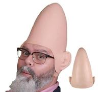 Cone Bald Head Halloween Costume Latex Bald Head Wig Caps