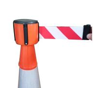 Cone Barrier Tape, Sizes Retractable Belt Barrier, Cone Mountable Hazardous Caution Tape for Traffic Cone,2/3/5/10 m Optional(A,5M/16FT)