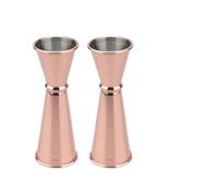 Cone Cocktail Jigger Spirit Measure 30/40/50/60ml 304 Stainless Steel Measure Cups Cocktail Shot Drink Spirit Jigger Mixed Beaker Liquid Measuring Cup(Rose Gold 2pcs 30ml 60ml)
