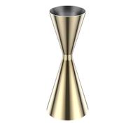 Cone Cocktail Jigger Spirit Measure,Stainless Steel Japanese Style Double Headed Spirits Measuring Cup with Measurements Inside 60ml 30ml for Cocktail, Whiskey, Alcohol(Golden)