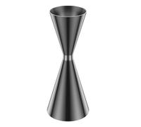 Cone Cocktail Jigger Spirit Measure,Stainless Steel Japanese Style Double Headed Spirits Measuring Cup with Measurements Inside 60ml 30ml for Cocktail, Whiskey, Alcohol(Black)