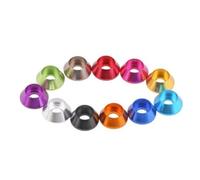 Cone Cup Countersunk Washers, Aluminum Alloy Hex Cap Washer Multicolor M2-M8 Pack Of 5-10 Pcs(Red,M6 10pcs)