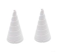 Cone Fibonacci 2PCS Copper Wire Winding Tool for Electric Gardening Crafting PP Material Large and Small Sizes White(2PCS small)