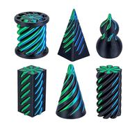 Cone Fidget Toy - 6 Pack Impossible Illusion 3D Printed Silent Desk Stress Relief Sensory Motion Toy | Concentration Meditation for Office