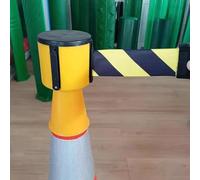 Cone-Mounted Retractable Belt Barrier 2/3/5 M Retractable Traffic Ctopper Tape for Blocking Traffic and Pedestrian Areas/B/5M(16.4Ft)