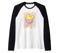 Cone-Quer The World Kawaii Bunny Ice Pop Raglan Baseball Tee