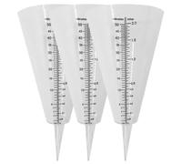 Cone Rain Gauge 3pcs Plastic Weather Measuring Cups