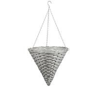 Cone Rattan Effect Hanging Basket - Natural Elegance Your Hanging Gardens - Balcony Plant Holder - Indoor/Outdoor Hanging Planter - Contemporary Basket - Sturdy And Weather-Resistant - Easy to Hang