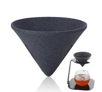 Cone Shape Coffee Filter, 12.5x9.5cm/4.9x3.7in Non Porous Coffee Strainer Reusable Alumina Ore Tea Filter for Home Office