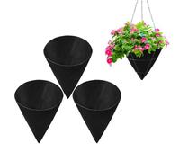 Cone Shaped Hanging Basket Liners12/14/16 Inch - 3pcs Planter Liners for Outdoor Plants, Felt Flower Basket Liners | Hanging Baskets Inserts for Garden