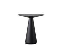 Cone-Shaped Side Table, Brushed Metal Accent Table, Sturdy Pedestal Design for Living Room, Bedroom, and Contemporary Office Spaces
