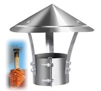 Cone Top Chimney Cap Roof Cowl Rain Cover，Round Roof Rain Cap, Protector Cap Ending Draught Fire Roof Cowl，Chimney Pot Cap High Top All Purpose Chimney(14cm(5.51in))