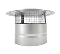 Cone Top Chimney Cap with Screen, 304 Stainless Steel Roof Rain Cover, Round Exhaust Hood for Outside with Screen for Outdoor Stove, Fireplace or Roof Pipe(7 inches/180 mm)