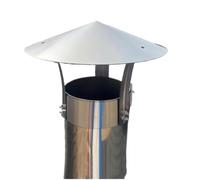Cone Top Chimney Cap with Screen, Galvanized Rain Cap，Flue Protector，Pipe Rain Cover Protector Cap,Ending Heating Stove Exhaust Pipe Chimney Rain Cap(D26cm*45cm/10.24in*17.72in)