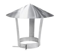 Cone Top Chimney Cap with Screen, Iron Rain Cap,Outdoor Wind Cap, Galvanized Chimney, Rain Shield,Rainproof(D24cm/9.45in)