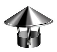 Cone Top Chimney Cap with Screen, Round Roof Rain Cap All Weather Galvanized Rain Cap,Chimney Cowl Cap Galvanized Iron, for Ducting Ventilation Cap Rain Hat Hood Pipe Rain Cover(D17cm/6.7in)