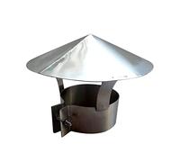Cone Top Chimney Cap with Screen, Stainless Steel Chimney Cowl Cap Rust Steel Roof Rain Cap Outdoor Ventilation Smoke Exhaust Pipe Breathing Cap Boiler Wind Cap Chimney Rain(100mm/3.9in)