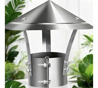 Cone Top Stove Pipe Cap, Roof Cowl rain Cover, Stainless Steel Chimney Cap for Outdoor Flue Pipe, Roof Rain Chimney Cover, Fireplace Exhaust Cap(230mm(9.1in))