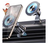 Coneclat for MagSafe Car Mount Magnetic Phone Holder for Car [2025 Upgraded 22X Magnets & Double-Hooks] Phone Holders for Your Car Stand for Dashboard Vent GPS for iPhone 17/16/15/14/13 Android etc