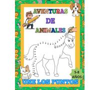 Conecta los Puntos: Aventuras de Animales: Libro de actividades infantil con 50 puzzles para niños de 5 a 8 años