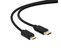 conecto 1.50 m USB C to Micro USB 2.0 Connection Cable, Gold-Plated Plug Contacts, Data Cable and Charging Cable, Black